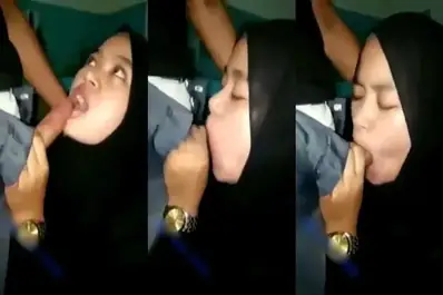Bokep Indo Hijabers Ketagihan Peju Sepong Kontol